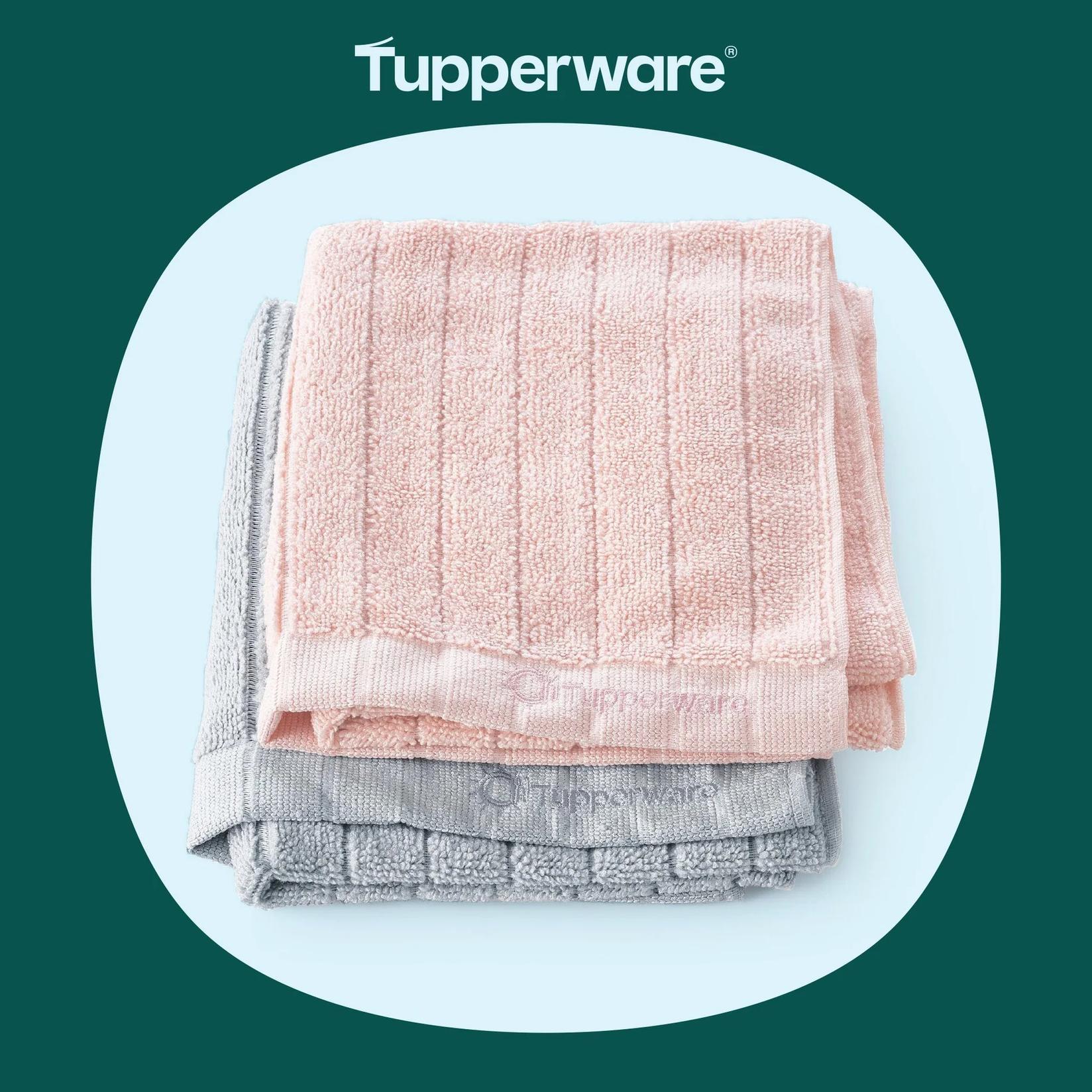 Tupperware Set krpa od mikrofibera za brisanje sudova, 2 komada, Svetloroze i siva