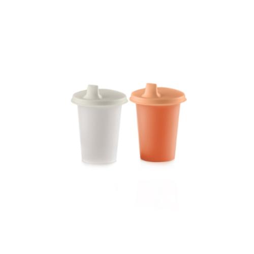 Tupperware Set čaša sa nastavkom, 200ml, 2 komada, Bela i narandžasta