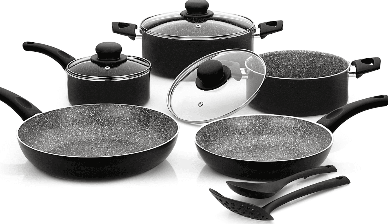 Piardi Home Set posuđa, 10 delova, Crni