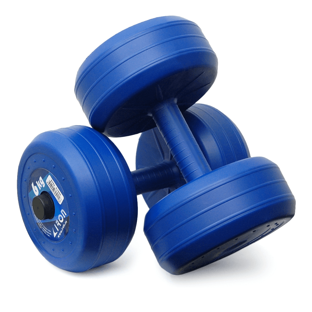 IRON SPORT Bučice set - Plastični tegovi, 2x6kg