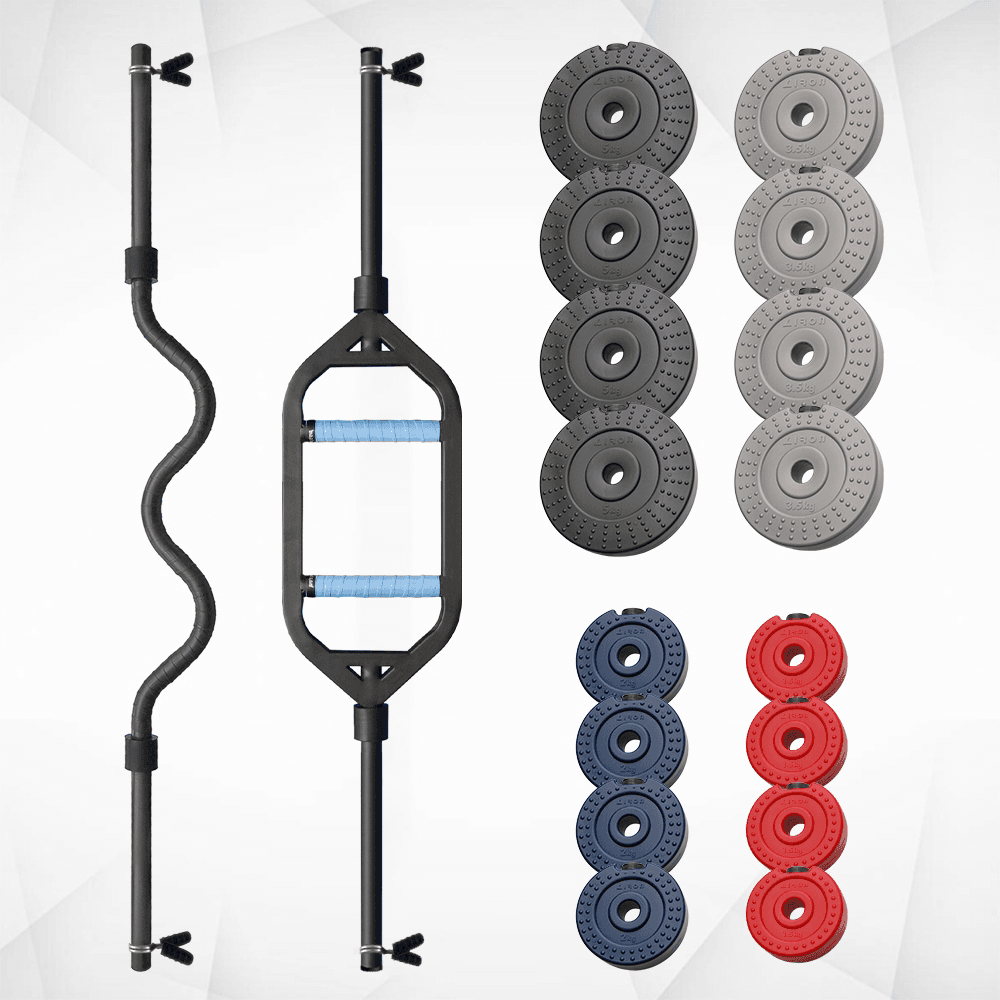 IRON SPORT Set tegova, 48kg ez šipka i triceps šipka