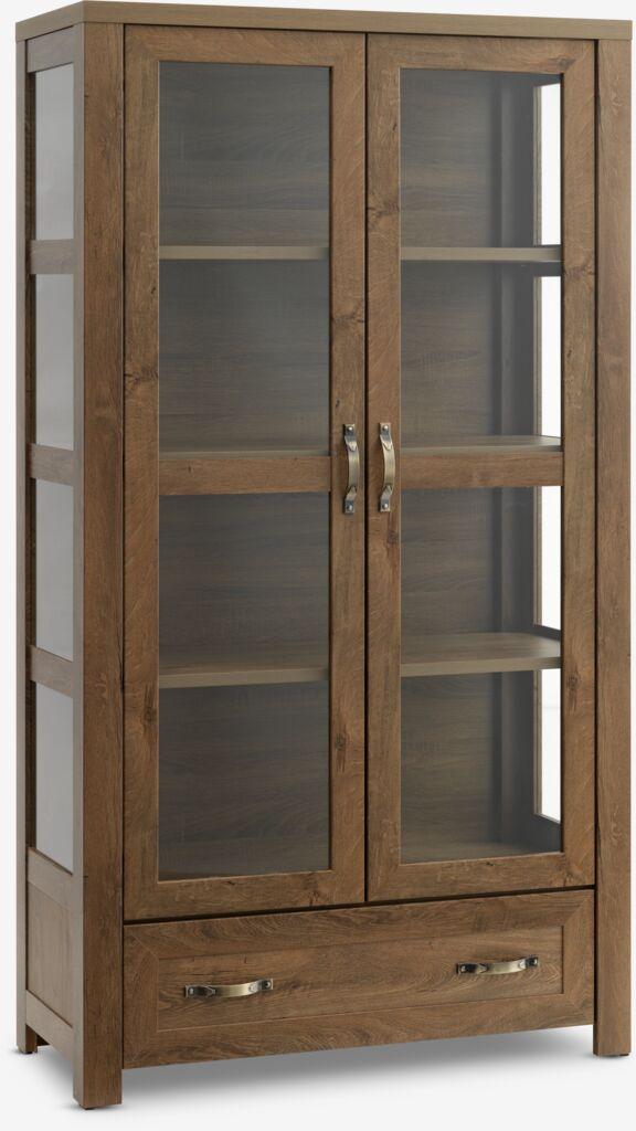 Linnea Vitrina, Sa 2 vrata i 1 fiokom, Hrast