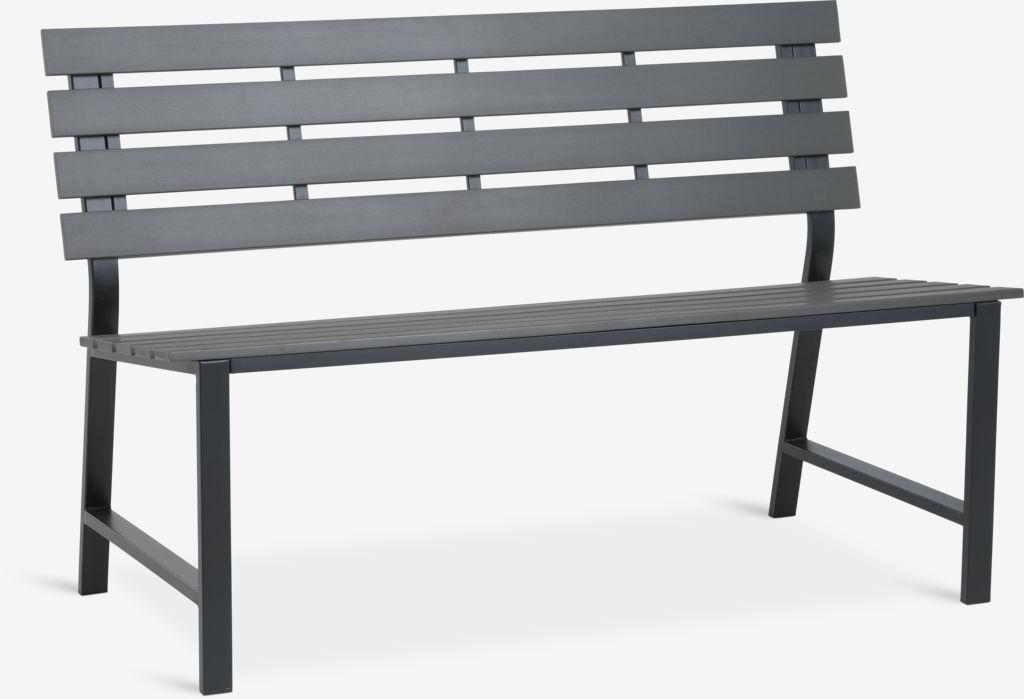 Baštenska klupa Linnea 125x63 cm, siva