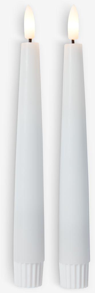 Aurora LED sveća, 18 cm, 2 komada, bela