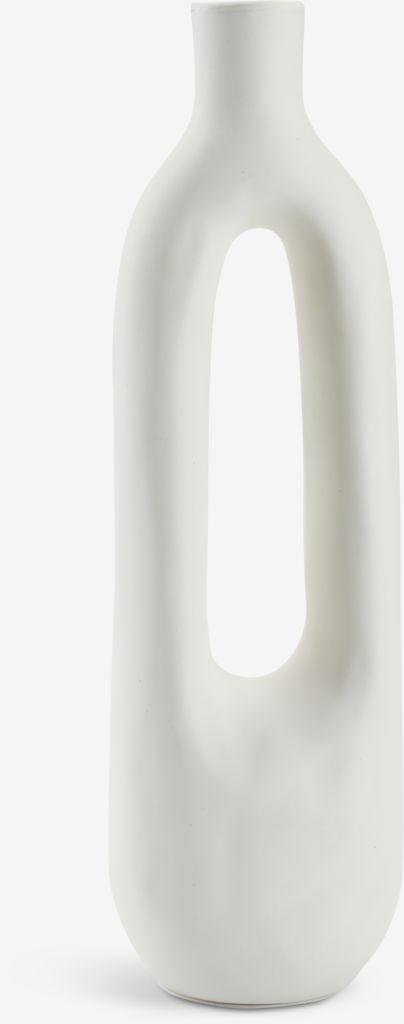 Vaza Aurora 10x8x34 cm, bela