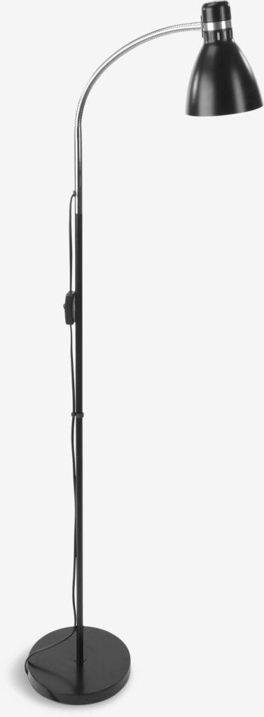 Podna lampa Aurora, 155 cm, crna
