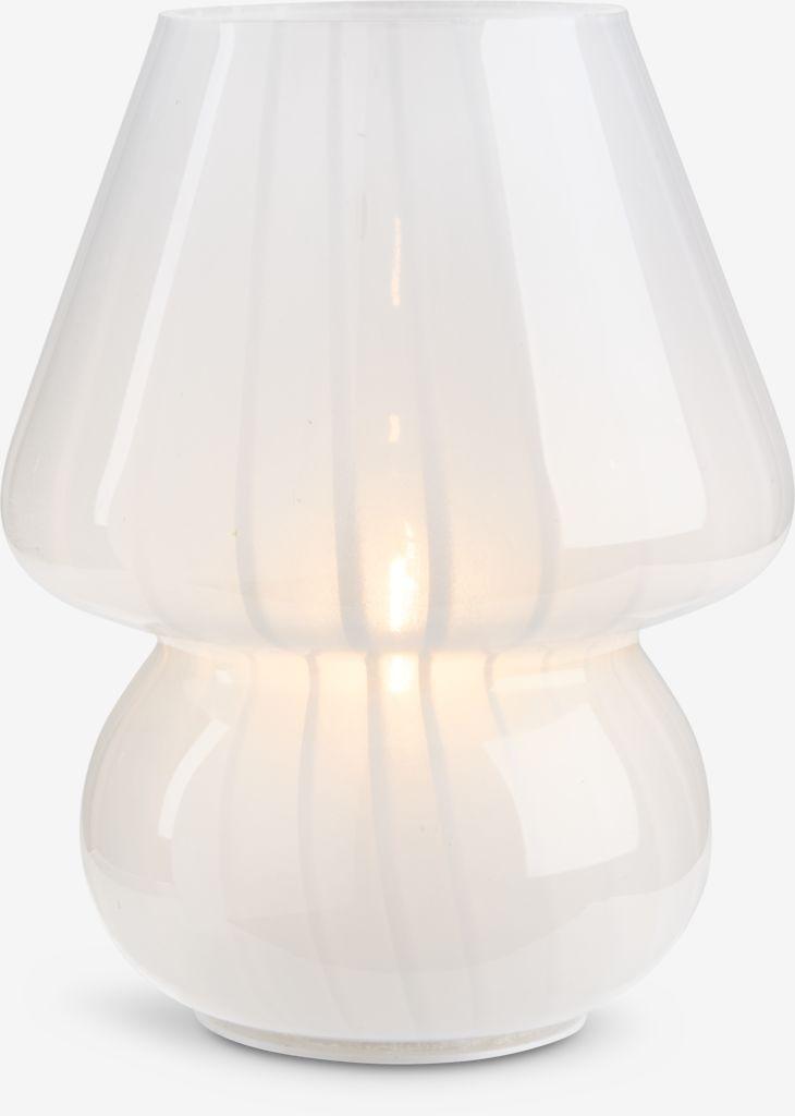 Lampa na bateriјe Aurora Ø15xH19 cm, bela