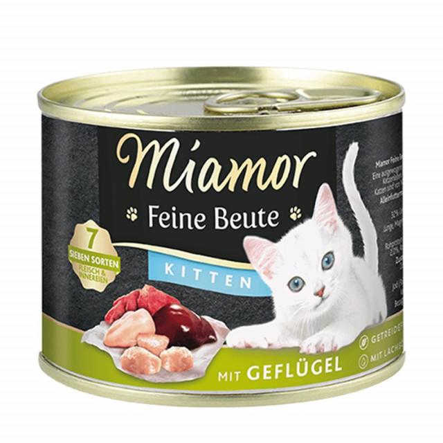 MIAMOR Vlažna hrana za mačiće Feine beute, 185g