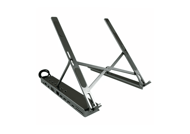 USB LC Power LC-HUB-C-MULTI-STAND Notebook Holder with USB-C muli Hub, HDMI, mini-DP,VGA,LAN,3xUSB3.0,2xUSB-C carde reader,audio