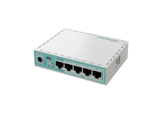 MIKROTIK LAN E50UG hEX ruter sa 5 x Gigabit LAN / WAN portova 10/100/1000Mb/