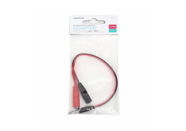 PLATINET Adapter Omega OMJA2 2x jack 3.5-jack 3.5