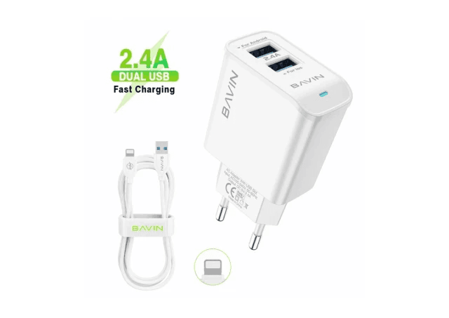 BAVIN punjač 2.4A USB-A + kabl Lightning