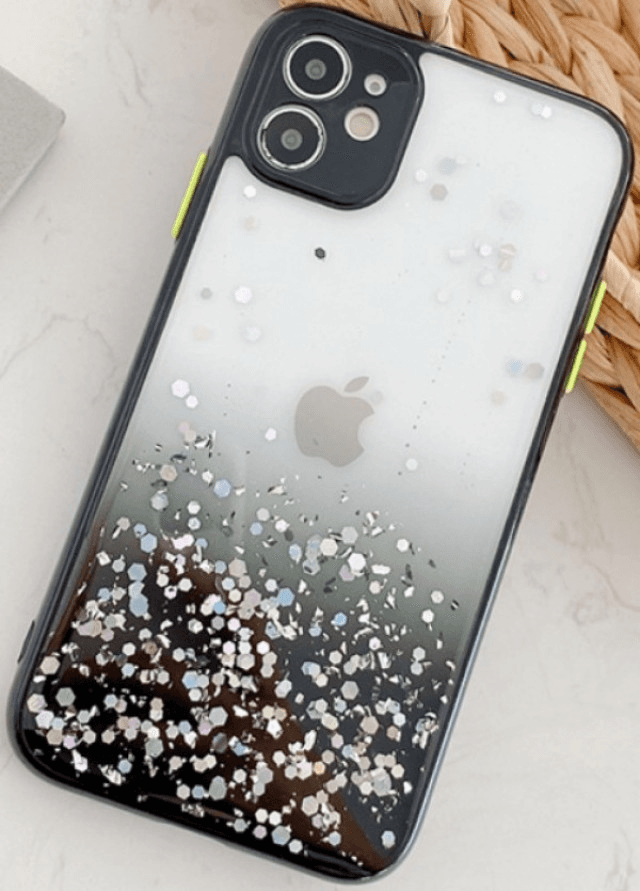 MCTK6-SAMSUNG S21 Furtrola 3D Sparkling star silicone 200 41386, Crna