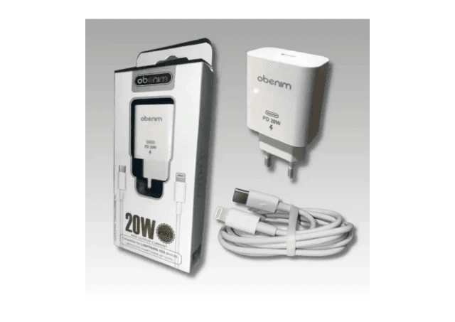 OBENIM Kućni punjač fast Obenim OBA-10DP 20W sa Lightning kablom