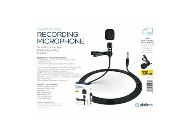 PLATINET Mikrofon PMLLCB