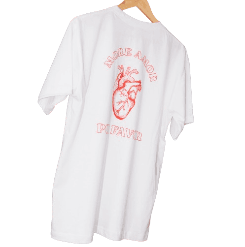 Jota wear MORE AMOR POR FAVOR Ženska majica, Bela