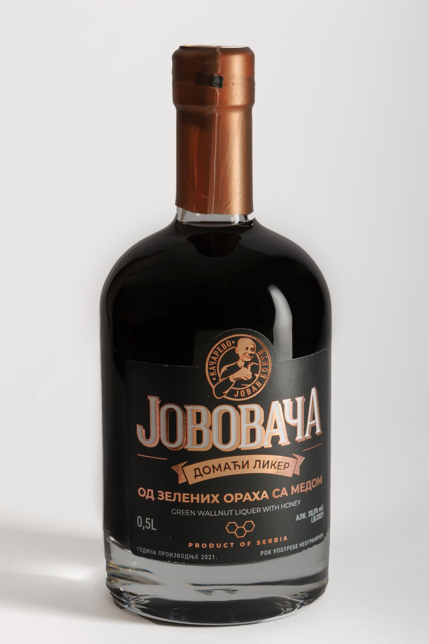 JOVOVAČA Domaći liker od zelenih oraha sa medom 0.5 L
