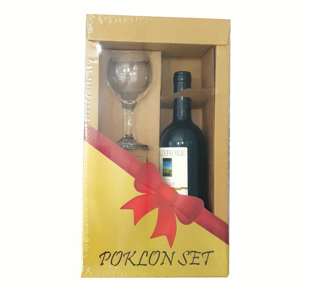 Poklon set vino + 2 čaše