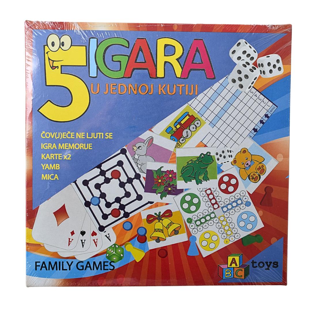 ABC TOYS Društvene igre 5u1