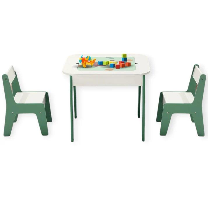 Kinder Home Dečiji sto sa stolicama Šuma, 4u1, 60x60x49.5cm
