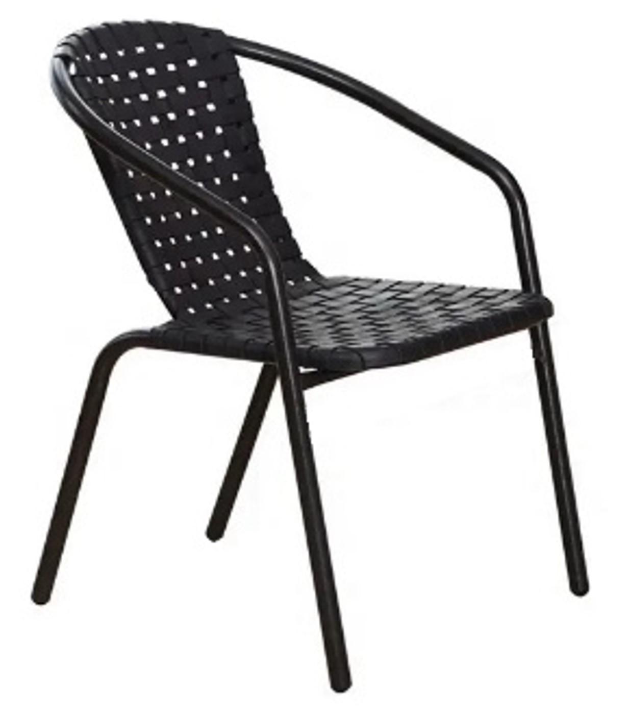 Baštenska stolica, Plastična, Crna