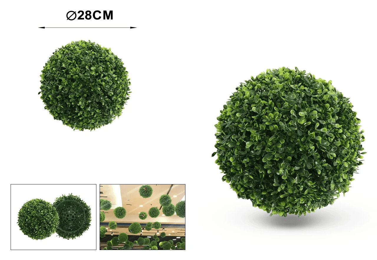 KMT Veštačka dekorativna kugla od trave, o28cm