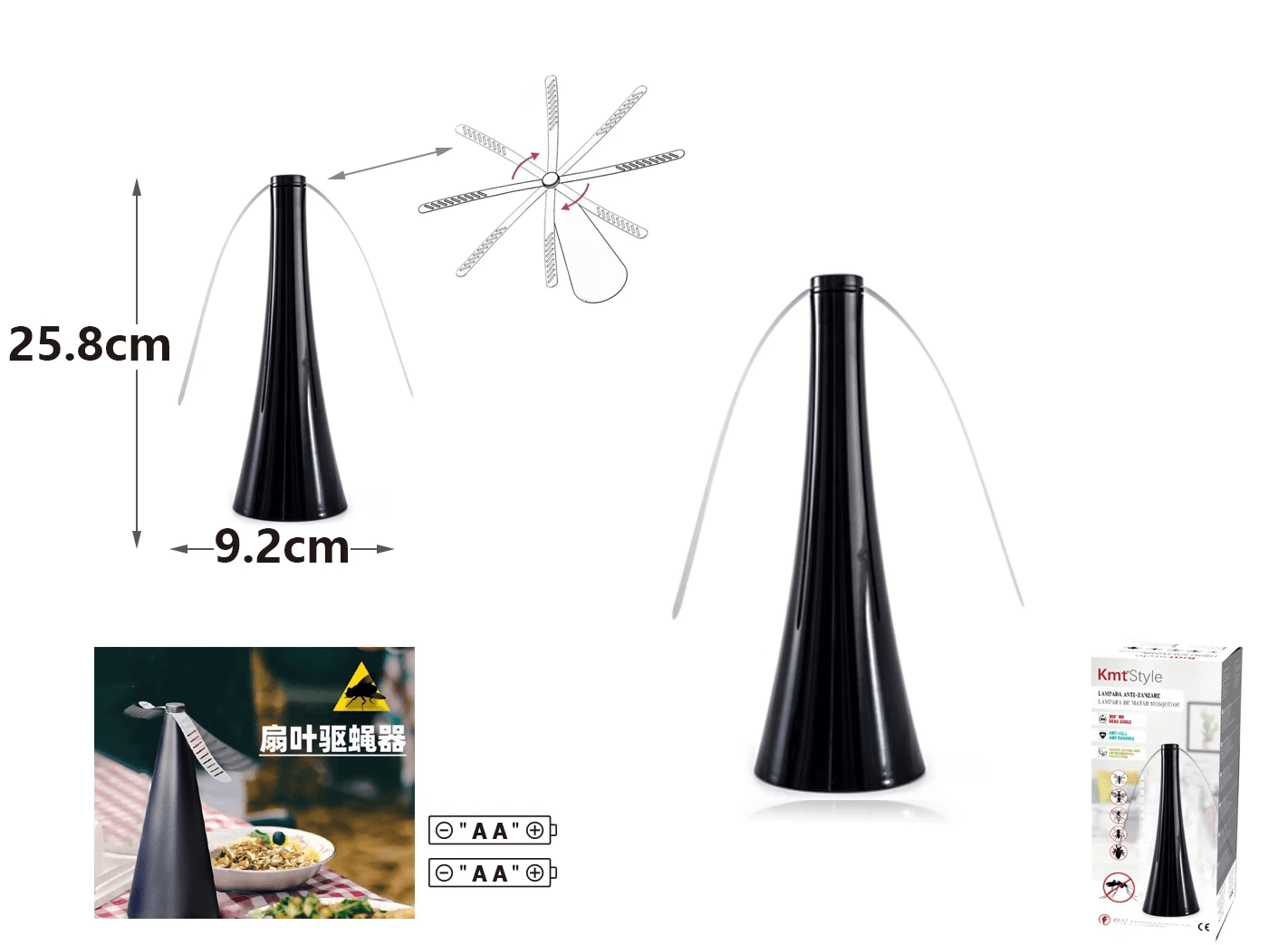 KMT Uređaj za ubijanje muva, Bez baterija