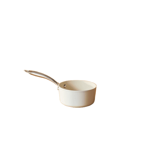 Karaca Nelepljivi indukcioni sosijer sa nerđajućom drškom Swiss Crystal Almond, 14 cm, Krem