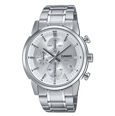 CASIO Muški sat MTP-E510D-7A, Srebrne boje
