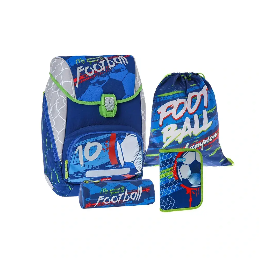 PLAY Logic set Football 10 Ranac za dečake, Anatomski, 4u1, Tamnoplavi