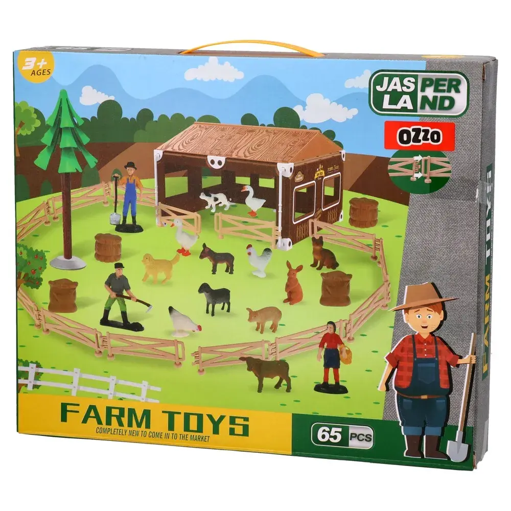OZZO Jasperland Igračka set farma, 65 delova