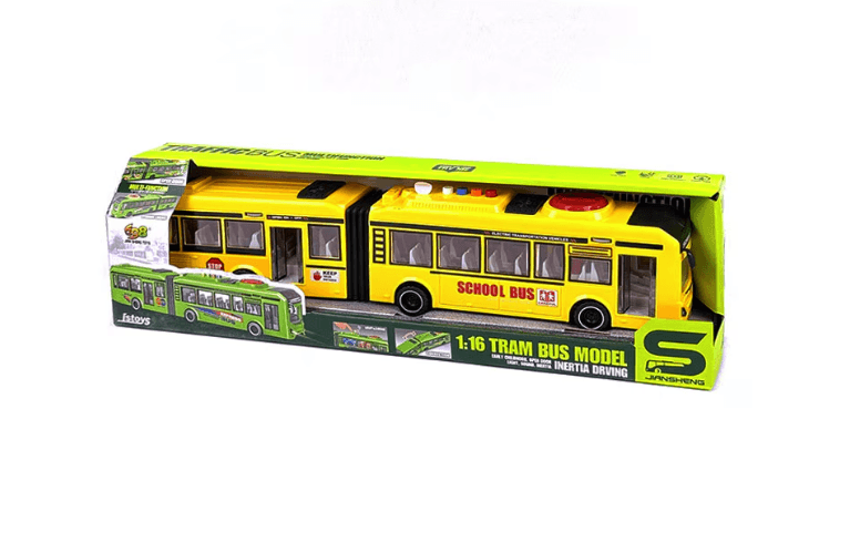 Merx Toys Igračka Autobus sa svetlom i zvukom, Žuta