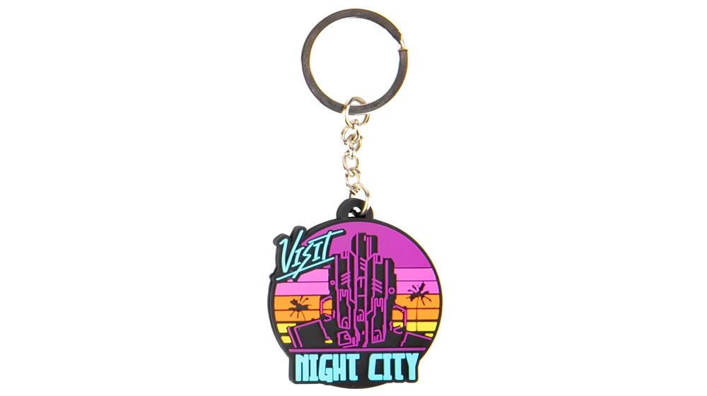 JINX Privezak za ključeve Cyberpunk 2077 Visit Night City PVC