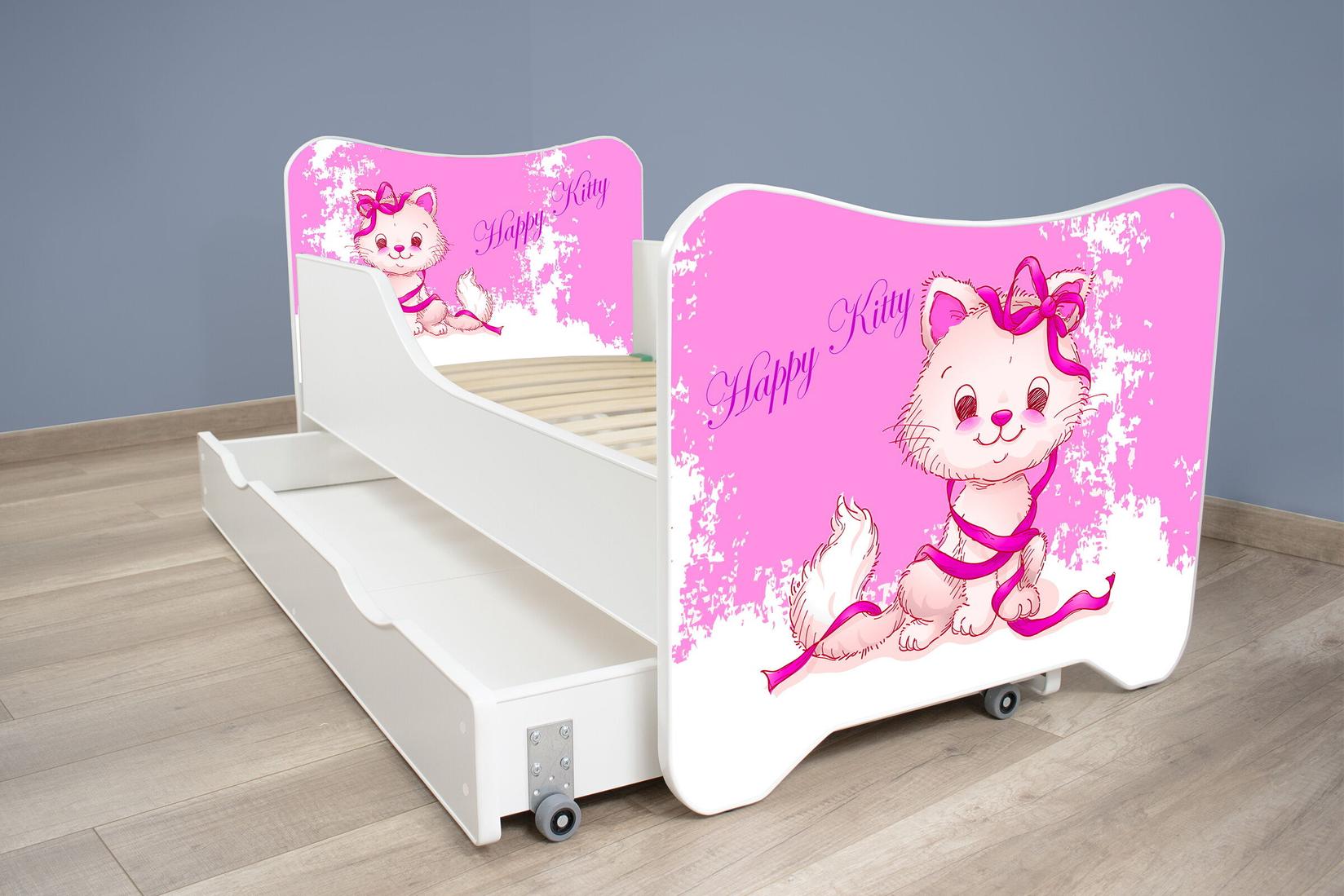 Selected image for Happy Kitty Dečiji krevet 160x80cm + fioka HAPPY KITTY