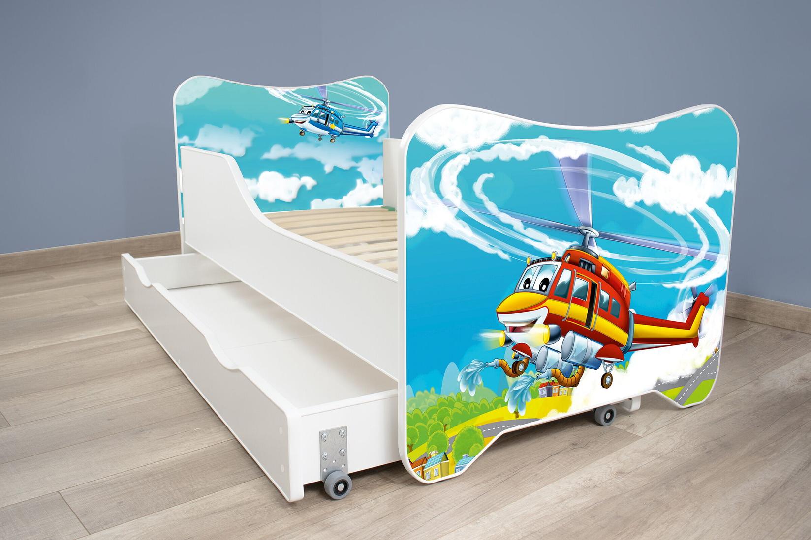 Selected image for Happy Kitty Dečiji krevet 160x80cm + fioka HELICOPTER