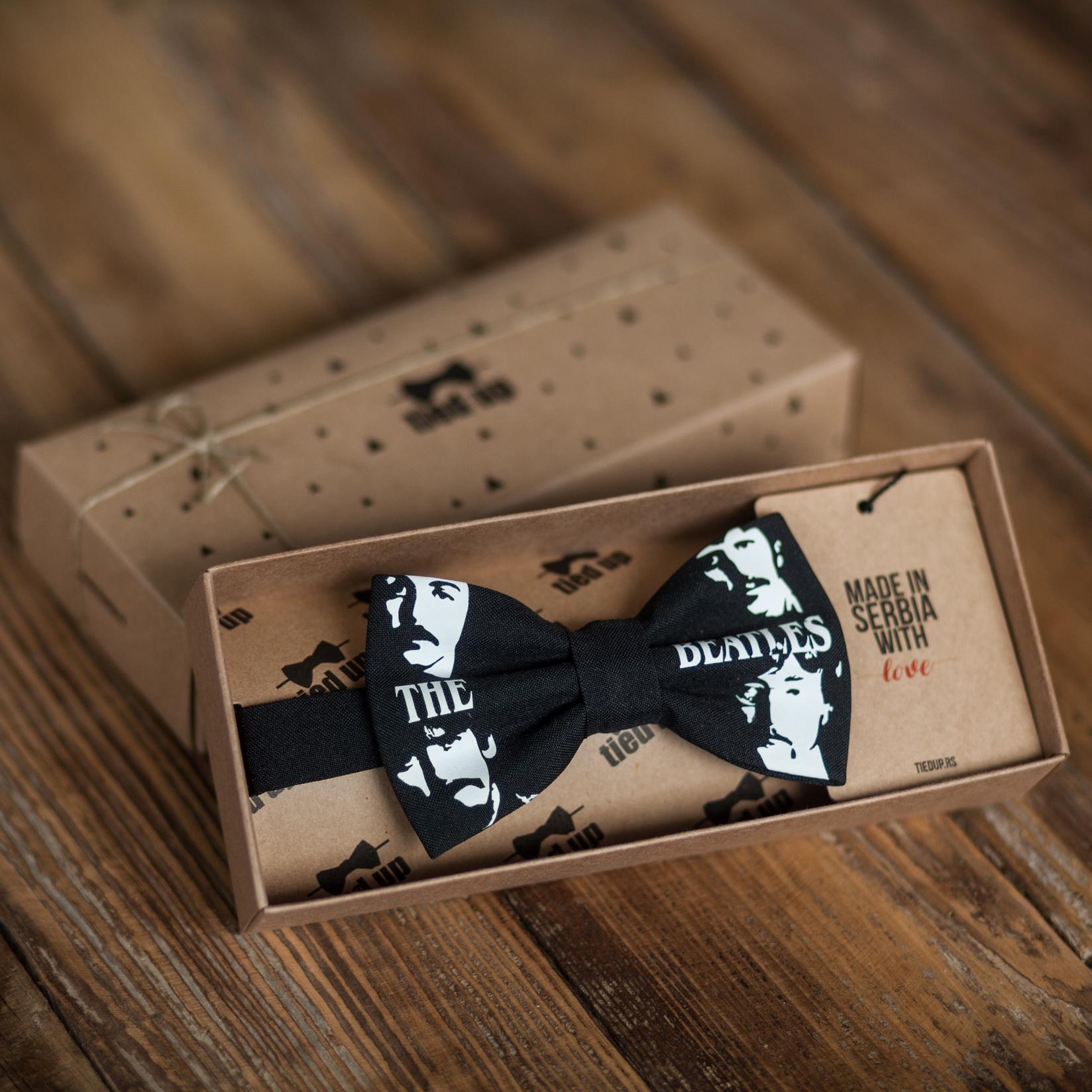 TIED UP Leptir mašna The Beatls crna