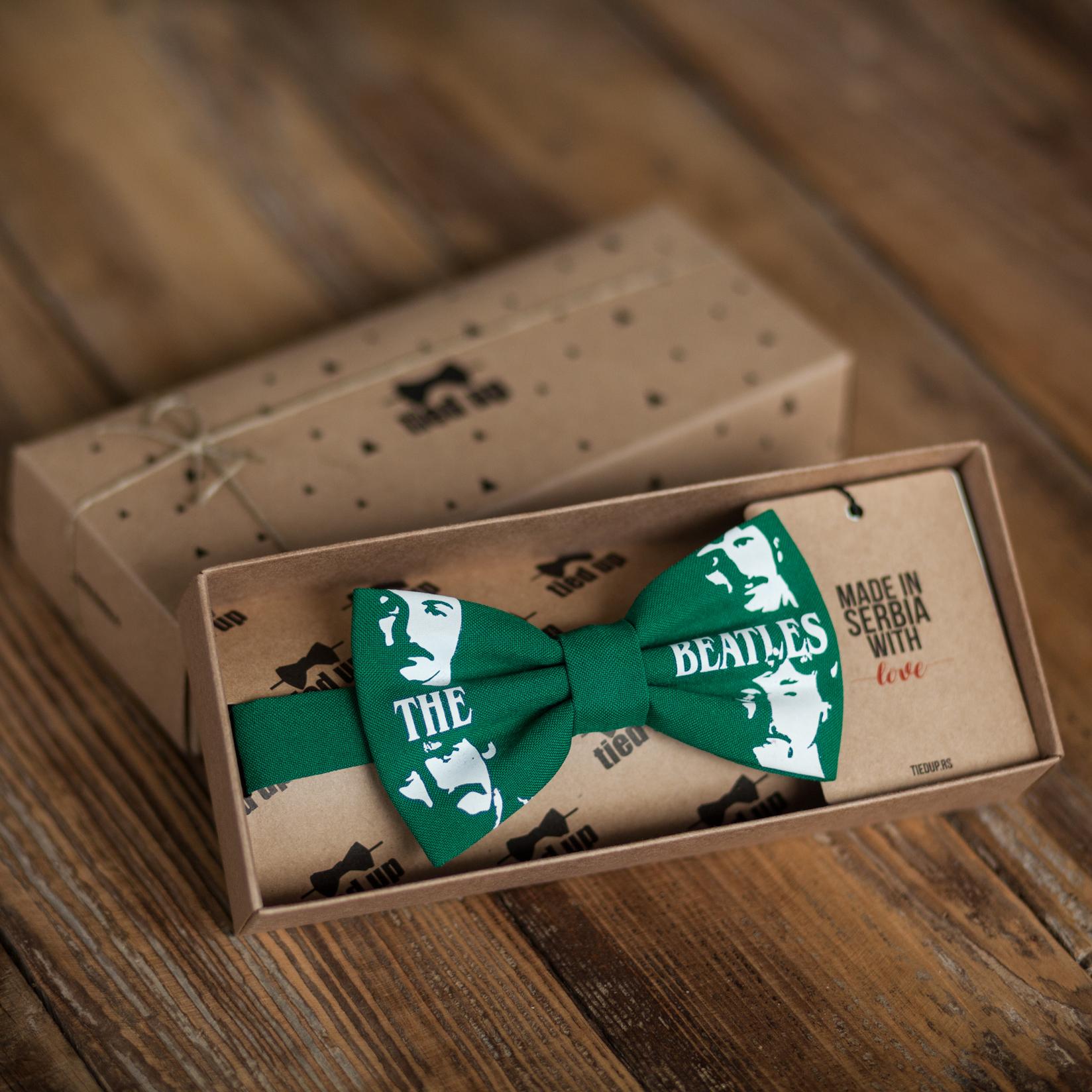 TIED UP Leptir mašna The Beatls zelena