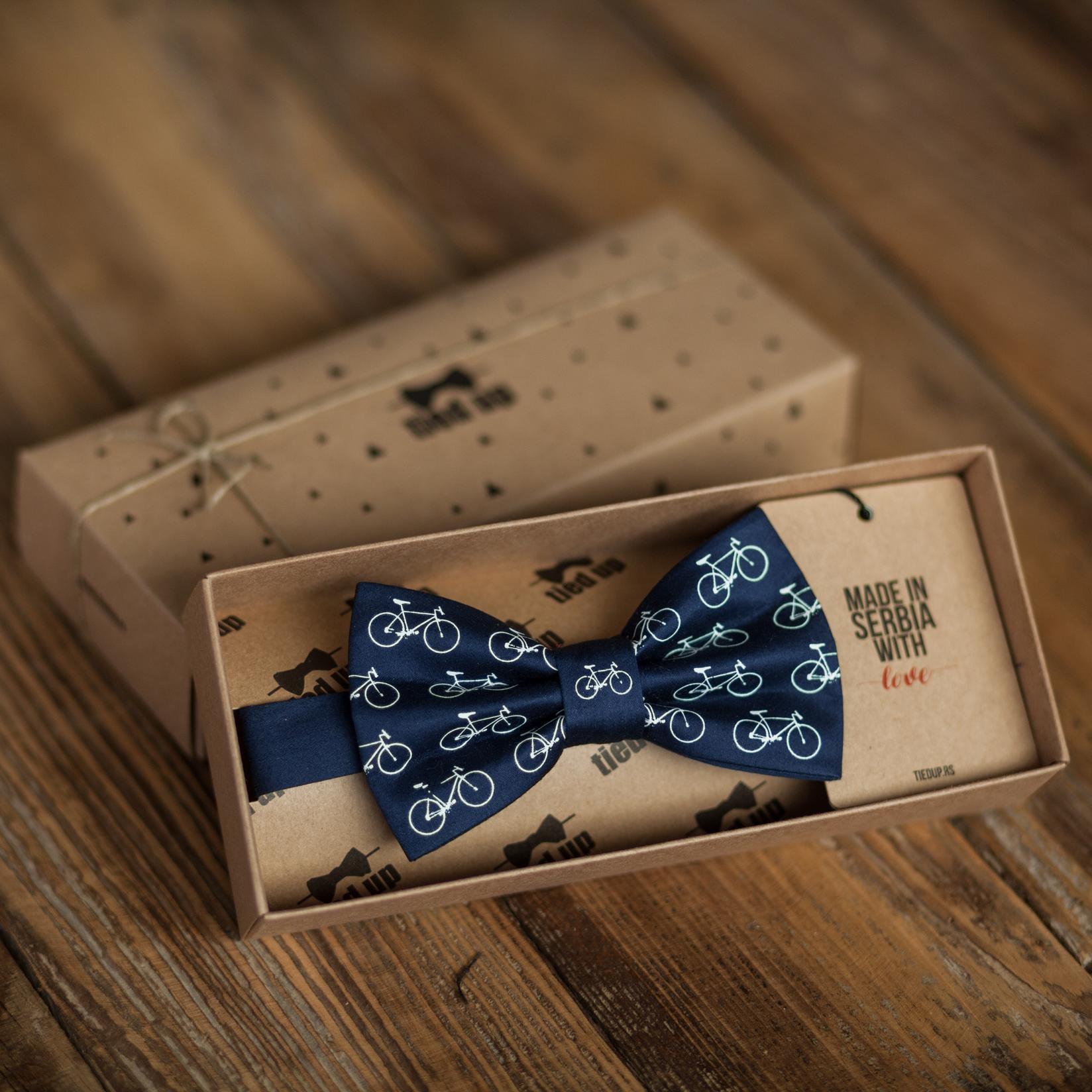 TIED UP Leptir mašna bicikle teget