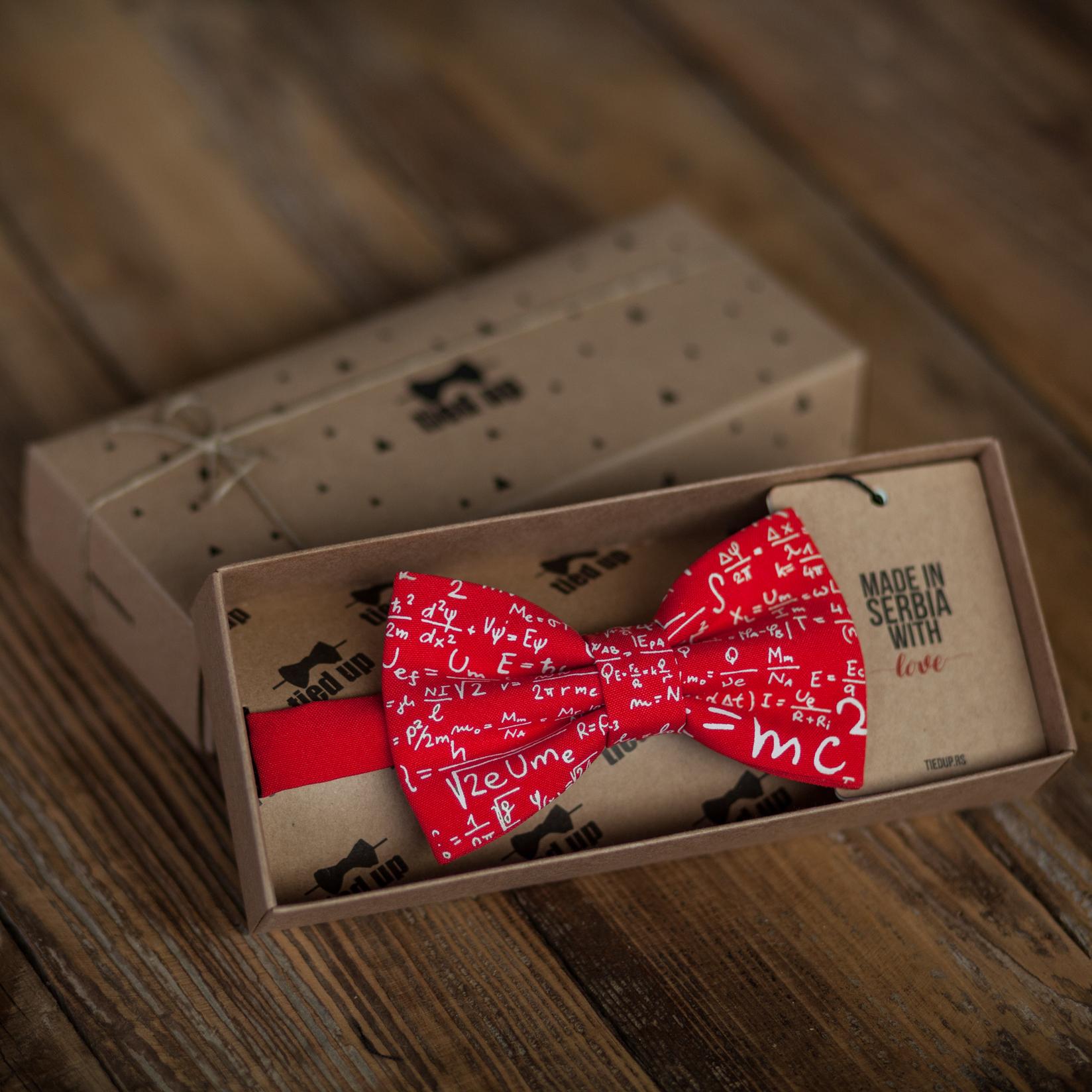 TIED UP Leptir mašna fizičke formule crvena