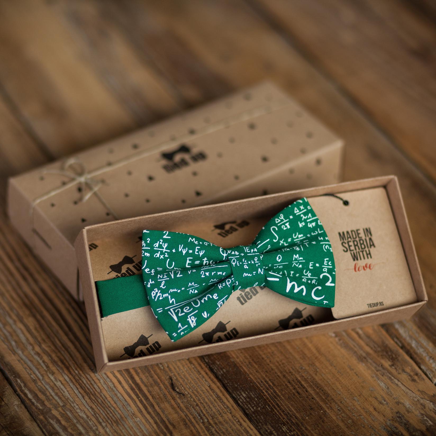 TIED UP Leptir mašna fizičke formule zelena