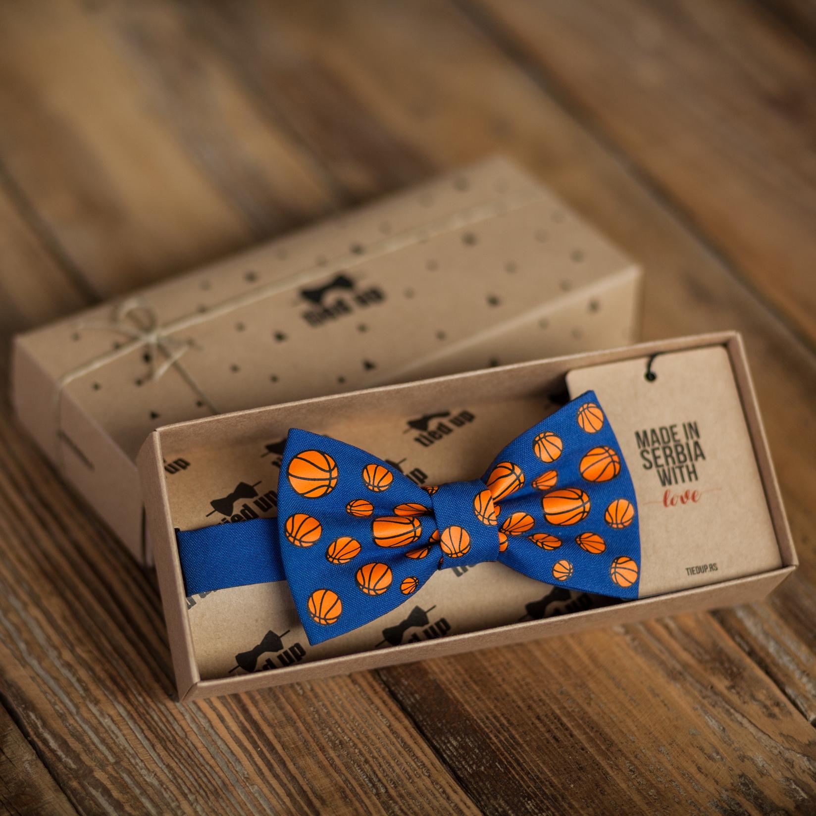 TIED UP Leptir mašna košarkaške lopte plava