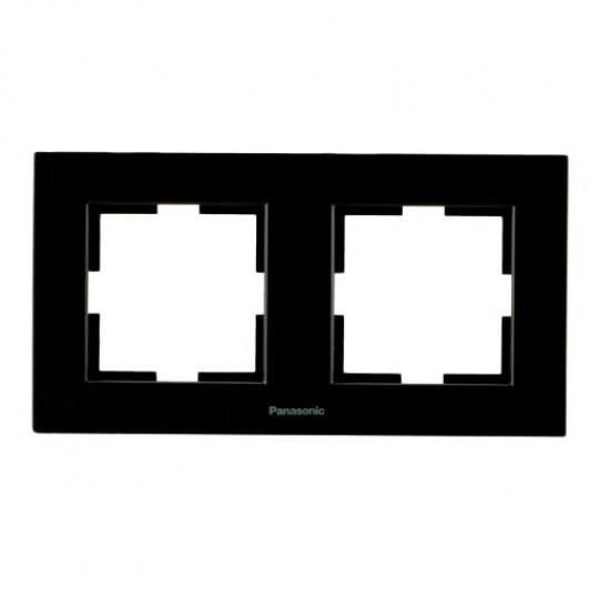 Selected image for PANASONIC Okvir dvostruki horizontalni Karre Plus WKTF0802-2BL EU4 crni