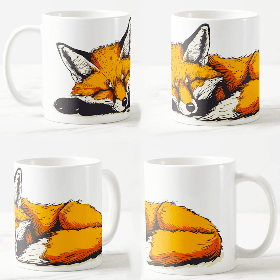 Šolja Lisica, 330 ml, Bela