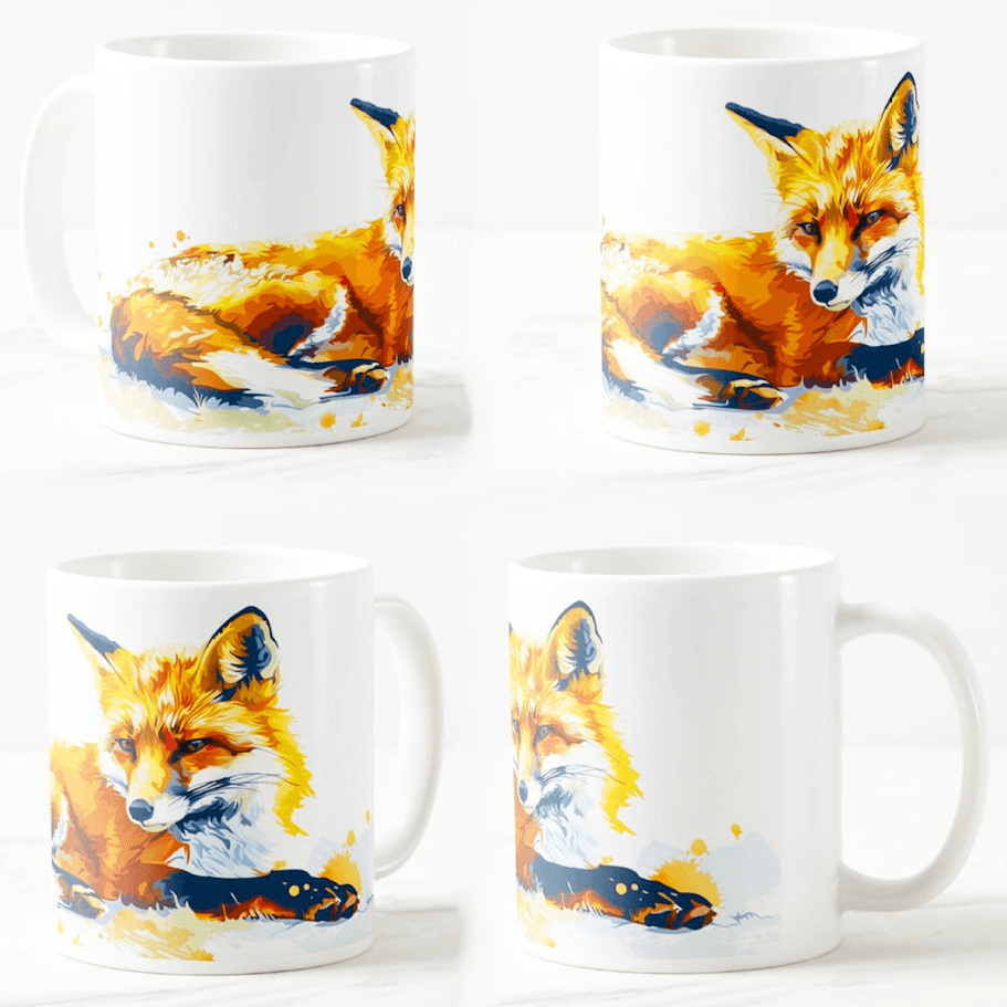 Šolja Lisica, 330 ml, Bela