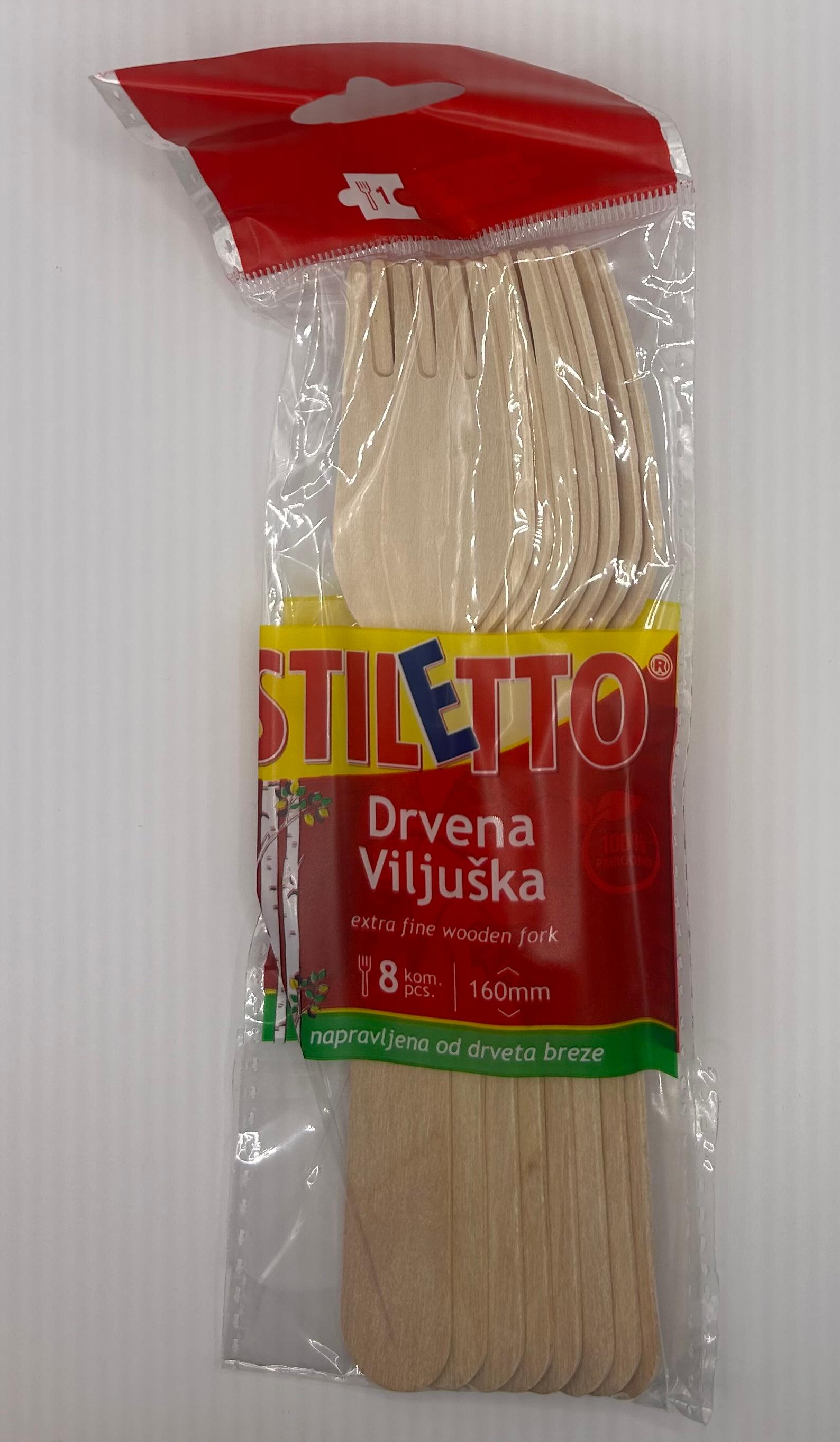 Drvene viljuške Stiletto, 8/1