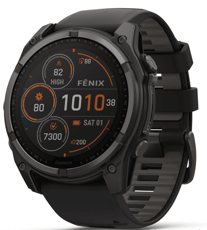 Garmin pametni sat Fenix ​​​​8 Solar Carbon DLC, 51mm, crni