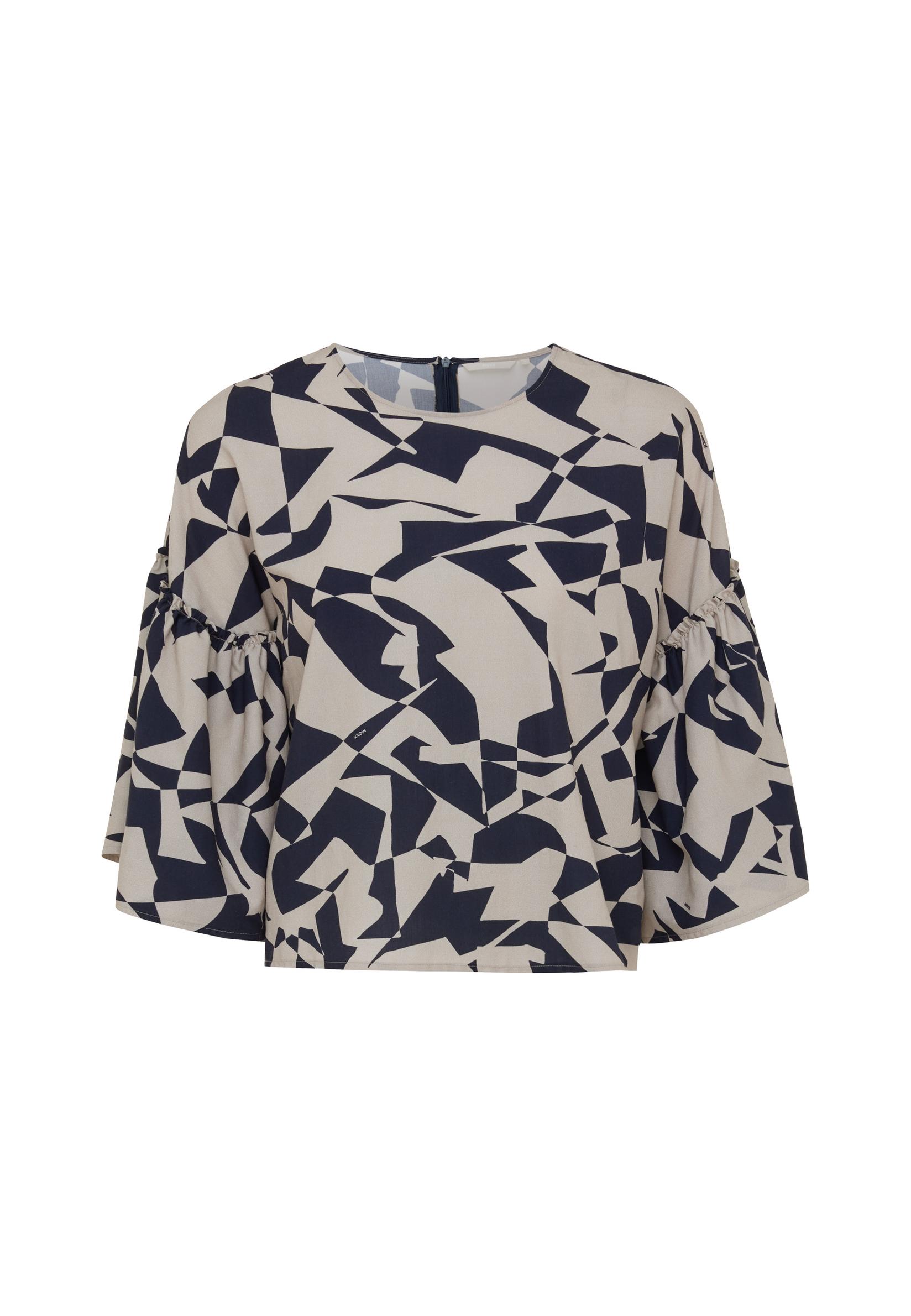 MEXX Ženska bluza kratkih rukava, Bež-crna