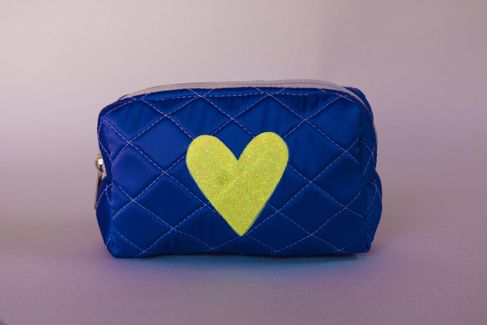 MFQ Luxury Saten Ženski mini neseser, Plavi