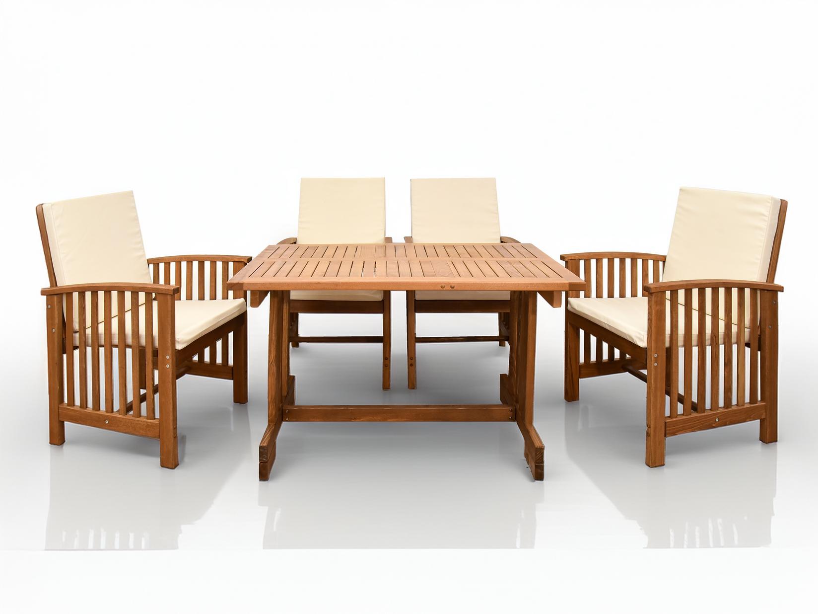 Magic wood Baštenski set sto i stolice Borneo, Orah