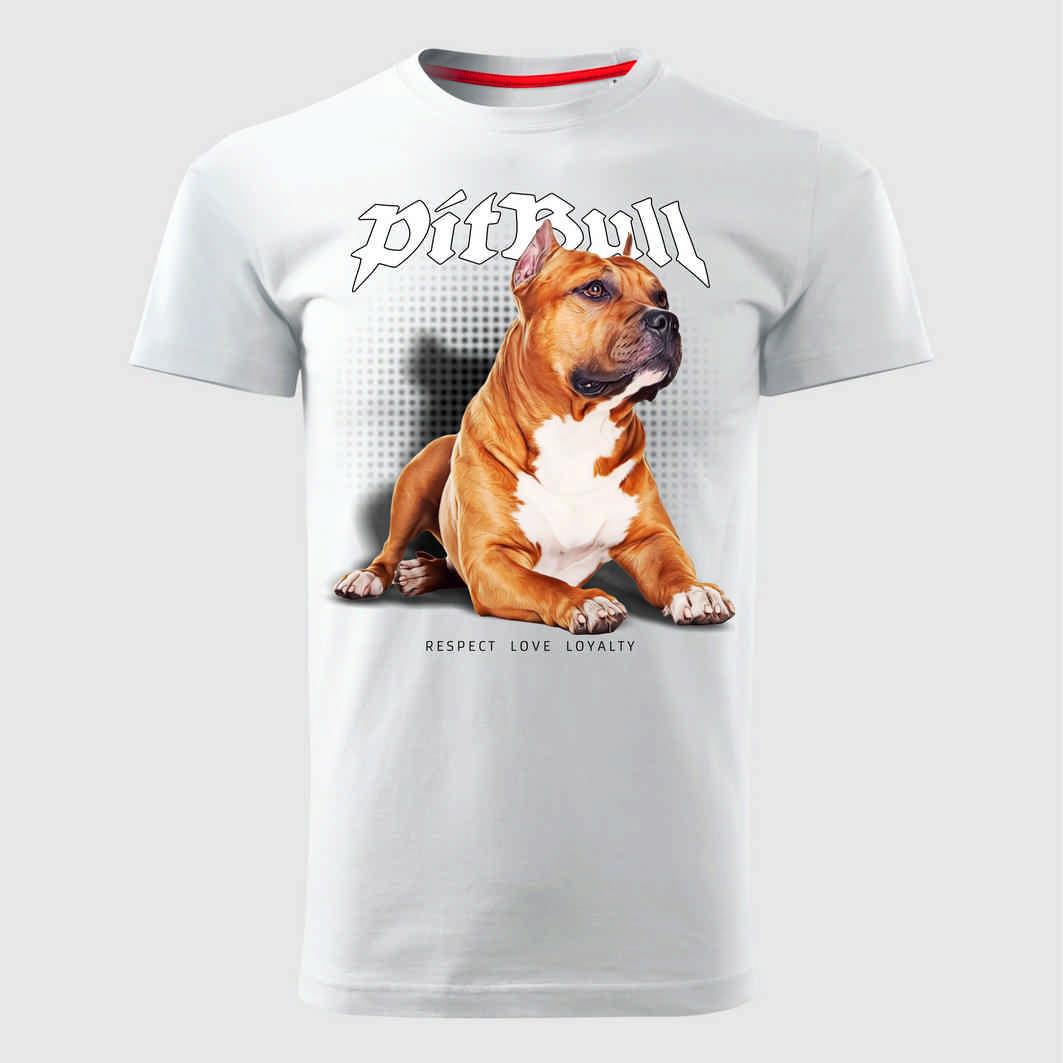 MAJICE BRE Muška majica PITBULL 02 bela